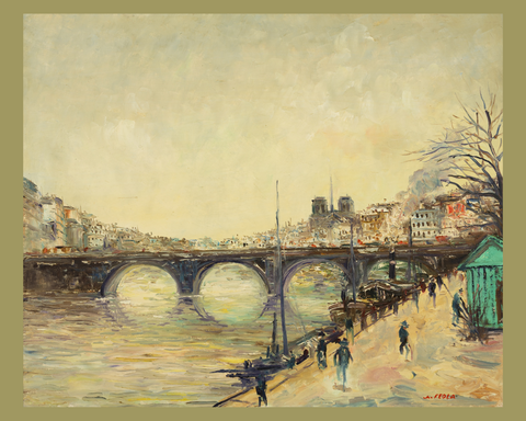 Tableau un pont de Paris et des quais de Seine