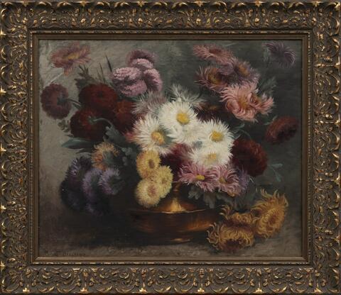 Nature morte au bouquet de chrysanthèmes