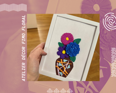 Bouquet réalisé en pâte fimo